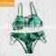 New Leaf print Women's Bikini Push Up Bra Hot Sexy Bikini Swimwear 2017