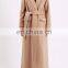 Europe USA Fashion Cashmere Long Coats Woman Wear Wool Blend Coat Online Wholesale Coat with Belt