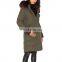 Hotcakes fashion faux fur women parka women winter jacket long style coats