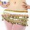 Wholesale 248 and 338 coins high velvet silver coin Belly dance hip belt Y-2007#