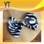 Black And White Zebra Style Medium Size Bowknot Hair Bow For Girl,Silk Bows