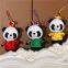 OEM ODM Leather Panda Design Faux Fur Pompom Keychain