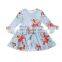 High Quality Baby Girl Cotton Sets Floral Top And Pink Trousers Ruffle Back To School Kids Girl Outfits