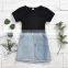 2020 Baby Girl Sets Short Sleeves Tops + Denim Skirts Children's Clothing Wholesale