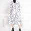 TWOTWINSTYLE  Dress For Women Lapel Collar Long Sleeve Oversize Casual Midi Hit Color graffiti