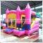 Commercial Bounce House Slide Inflatable Jumping Pink Princess Bouncy Castle For Kids