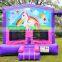 Princess Pink and Purple Unicorn Bounce House Inflatable Jumping Castle Bouncey House For Children