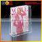Wall mounted acrylic brochure holder, magazine holder