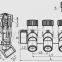 Safe 2 To 6 Ways Manual Brass Water Manifold Fitting Manifold