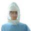 Surgical Non-woven Disposable Kit Surgeon White Blue Medical Anti-Fog Protective Head Cover Hood Cap