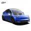 For Tesla Model Y Zeus style carbon fiber front lip spoiler side skirt rear diffuser for Model Y
