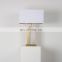 Luxury Decorate Square Alabaster Stone Base Table Lamp for Bedroom Decor Lamp