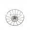 K&B hot sale high quality modern style round shape black metal fruit basket stand bowl