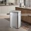 High quality stainless steel 5L 12L 30L 50L dustbin with thin lid large capacity trash can kitchen bathroom pedal bin