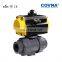 Double Union UPVC Plastic Two Ways Pneumatic Control Ball Valve Double Acting