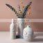 New Ins Nordic Face Vase White Abstract Human Faces Esculturas Wabi-Sabi Flowerpot Ceramic Vase For Home Decor