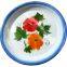 Colorful enamel round tray with spraying decoration