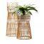 New arrival Natural Set Rattan Plant Stand Decoration Plant Holder high quality Wicker Flower Pot Holder Basket Wholesale