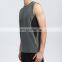 Gym Reflective Strip Sports Vest Men's Color block Printing Fitness Sweat-Absorbing Sleeveless