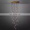 Modern Luxury Glass Ceiling Light RAIN ROUND CHANDELIER 47