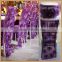 C002D popular custom organza purple wedding rosette chair cover                        
                                                Quality Choice