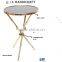 glass gold metal - glass coffee table in round shape with antique finish, gold bamboo style round table manufacture