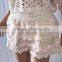 Ladies hot/water soluble lace short/cotton embroidery lace for girls shorts