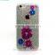 Hot selling flower pattern 3 in 1 design phone case for iPhone 6