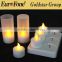 2016 New arrival led rechargeble night light yellow candle tea light