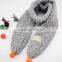 High Quality Warm CamoFleece Pom Pom Ball Tassel Style Fashion Baby Girl Scarf