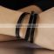 Multilayer Punk Cuff Bangle Leather Rope Bracelet Stainless Steel Clasp Genuine Leather Bangle