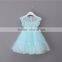 princess girl light Blue kids wedding dresses, puffy sleeve night gown evening prom dress party dress, bruidsmeisjes jurk kids