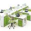 Modern Desk Dookcase Combination Design Office Workstation for 6 People(SZ-WS256)