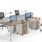 2015 Top modern Wooden Small 4-seat Office Workstation Cubicle with overhead file partition (SZ-WS460)
