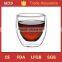 Hot heat insulation 80ml double wall glass coffee cup                        
                                                Quality Choice