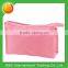 Grid pattern woman pink zipper closure small fashion cosmetic bag