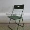 Outdoor chair furniture metal folding chair with PVC cushion seat and back