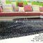 New Design Parlour Bedroom Elastic Black Shaggy Carpet