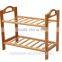 Pure nature bamboo handmade shoe rack,Bamboo 4-tiers shoe rack for shoes showroom