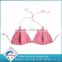 2016 Slimming Sweet pink bikini Customized fashion knit bikini for girl