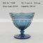 press Wine goblet,Hiball,DOF, sundae cup color glass in ink blue with sakura design embossed