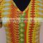 Geomtrical printed design pattern girls wear dressses / 100% hojari fabric v-neck t-shirts