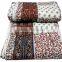 RTHKQ-5 Pathwork Kantha Quilt Reversible Printed Cotton Jaipuri Razai Manufacturers