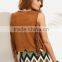 Jackets latest fashion design women clothingn Camel Fringe Sleeveless Jacket