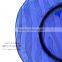 SAMYO handworked 13" bule hot sale glass plate manufacturers