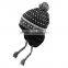 custom fold up fashion winter earflap and tassel baby knitted cap