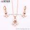 bridal jewellery hot new products for 2016 Zircon Crystal shape jewelry sets rose gold plated custom jewelry set