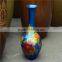blue painted china ceramic vase for home decoration