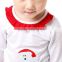 baby girls lovely Christmas sets boutique cotton soft 2 pieces white top and red ruffle skirt sets