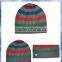 angora 4 color knit stripe hat for boys